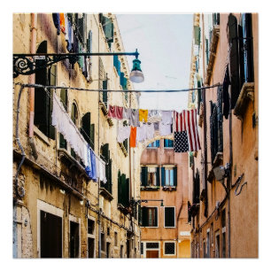 Narrow street in Venice Perfect Poster