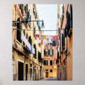 Narrow street in Venice Poster (Voorkant)
