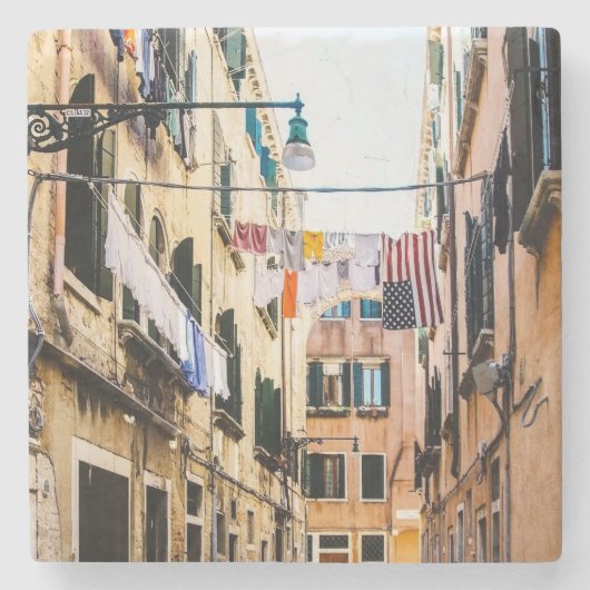 Narrow street in Venice Stenen Onderzetter (Voorkant)