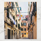 Narrow street in Venice Wijn Etiket (Enkel label)