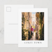 Narrow streets of old Corfu Town Briefkaart (Voorkant / Achterkant)
