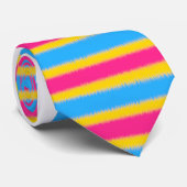Narrow Stripe Pansexual Flag Stropdas (Opgerold)