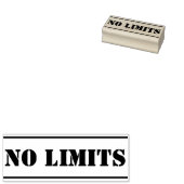 Narrow Stripes black + your own Message: NO LIMITS Rubberstempel (Gestempeld)