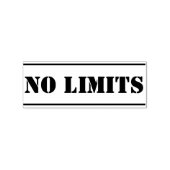 Narrow Stripes black + your own Message: NO LIMITS Rubberstempel (Afrduk)
