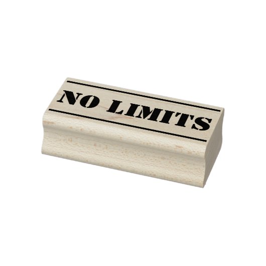 Narrow Stripes black + your own Message: NO LIMITS Rubberstempel (Stempel)