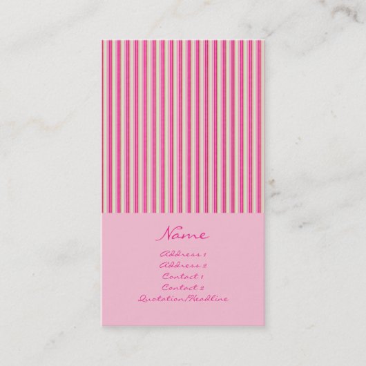 Narrow Stripes No. 0004 Visitekaartje (Voorkant)