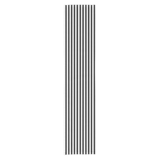 Narrow Stripes Pattern zwart + uw ruggr. Korte Tafelloper (Voorkant)