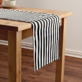 Narrow Stripes Pattern zwart + uw ruggr. Korte Tafelloper (Voorbeeld)