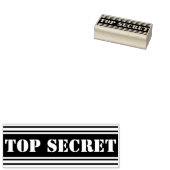 Narrow Stripes white + jouw Bericht: TOP SECRET Rubberstempel (Gestempeld)
