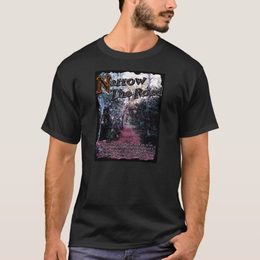 'Narrow the Road' T-Shirt, zwart T-shirt (Voorkant)