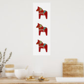 Narrow wall dala paarden poster (Keuken)