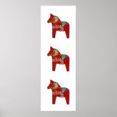 Narrow wall dala paarden poster (Voorkant)