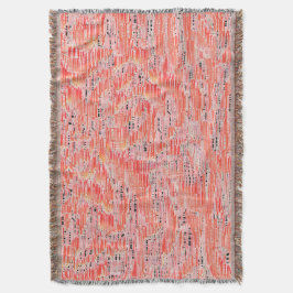 Narrow-zalm en perzikmozaïekeffect deken