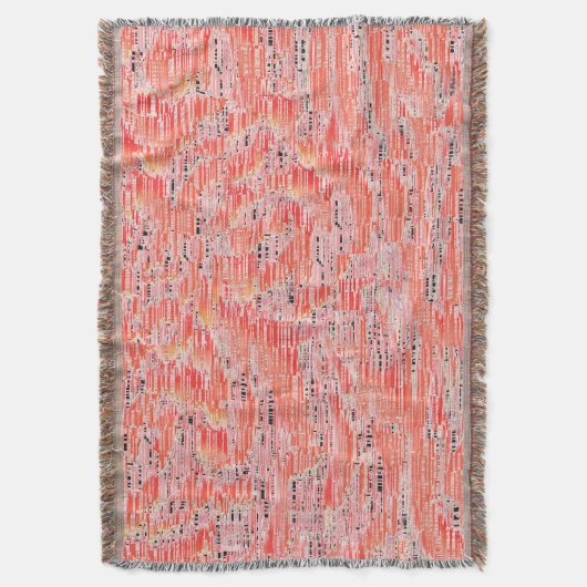 Narrow-zalm en perzikmozaïekeffect deken (Voorkant Verticaal)