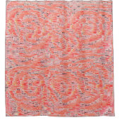 Narrow-zalm en perzikmozaïekeffect douchegordijn (Voorkant)