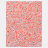 Narrow-zalm en perzikmozaïekeffect fleece deken (Voorkant)