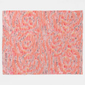 Narrow-zalm en perzikmozaïekeffect fleece deken (Voorkant (Horizontaal))
