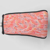 Narrow-zalm en perzikmozaïekeffect golfheadcover (Voorkant)