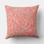 Narrow-zalm en perzikmozaïekeffect kussen (Achterkant)