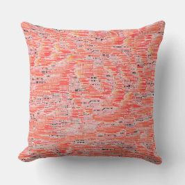 Narrow-zalm en perzikmozaïekeffect kussen