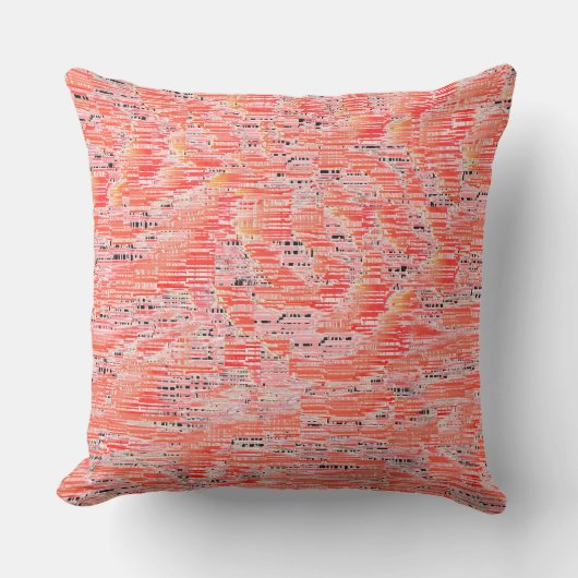 Narrow-zalm en perzikmozaïekeffect kussen (Voorkant)