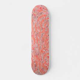 Narrow-zalm en perzikmozaïekeffect persoonlijk skateboard