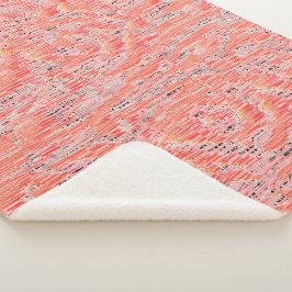 Narrow-zalm en perzikmozaïekeffect sherpa deken