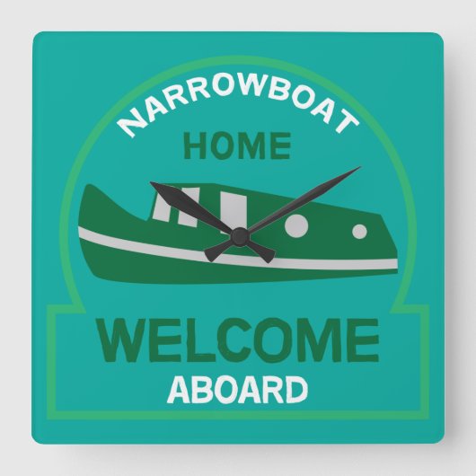 Narrowboat - Accessoires - Kabeljauw Vierkante Klok (Voorkant)