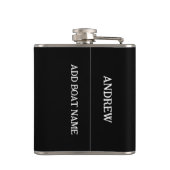 Narrowboat Canal Boat Drinking Quote Heupfles (Achterkant)