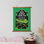 Narrowboat Canal Pubs Hangend Wandkleed (Slaapkamer)