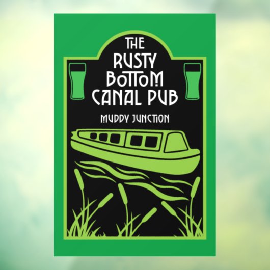 Narrowboat Canal Pubs Raamsticker (Vel 3)