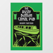 Narrowboat Canal Pubs Raamsticker (Vel)