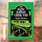 Narrowboat Canal Pubs Raamsticker (Vel 2)
