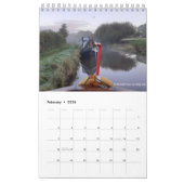 Narrowboat en kanaal thema 2024 kalender (Feb 2026)