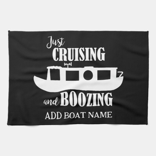 Narrowboat Funny Drinking Quote Galley Theedoek (Horizontaal)
