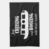 Narrowboat Funny Drinking Quote Galley Theedoek (Verticaal)