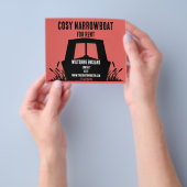 Narrowboat kanaalboot te huur flyer (Hand)