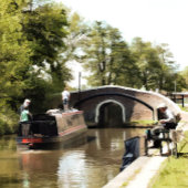 NARROWBOAT OP DE KANAAL-Drijgstrook Deken