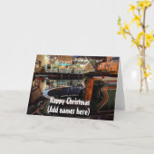 Narrowboat thema Kerstmis Kaart (Gele Bloem)