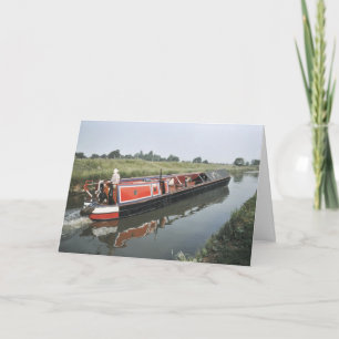 Narrowboat verjaardagskaart kaart