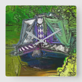 NARROWBOAT VIERKANTE KLOK (Voorkant)