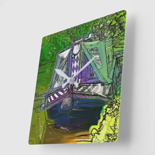 NARROWBOAT VIERKANTE KLOK (Hoek)