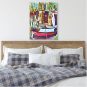 NARROWBOATS CANVAS AFDRUK (Insitu (Slaapkamer))