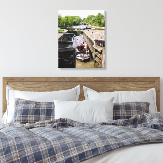 NARROWBOATS CANVAS AFDRUK (Insitu (Slaapkamer))