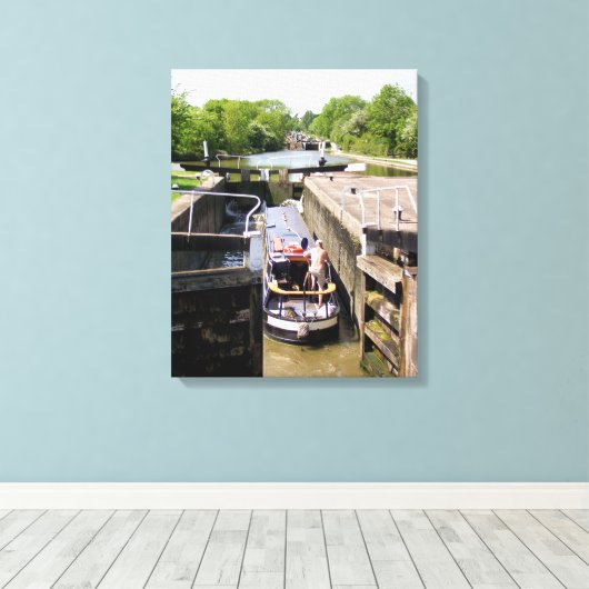 NARROWBOATS CANVAS AFDRUK (Insitu (Houten vloer))