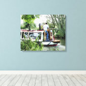 NARROWBOATS CANVAS AFDRUK (Insitu (Houten vloer))