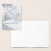 Narrowboats in de sneeuw. folie kaarten (Display)