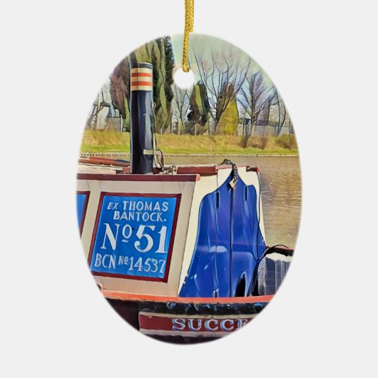 NARROWBOATS KERAMISCH ORNAMENT (Voorkant)