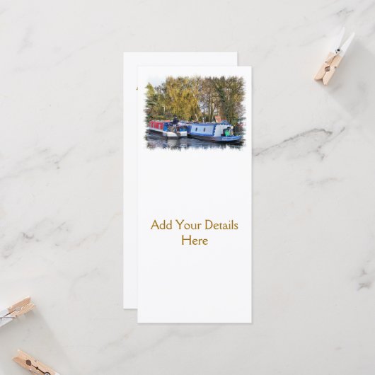 NARROWBOATS RACK CARDS (Voorkant / Achterkant in situ)