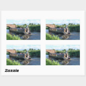 NARROWBOATS RECHTHOEKIGE STICKER (Vel)